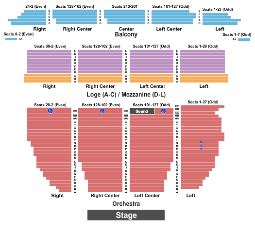 Orpheum Theatre The Notebook Seating Chart